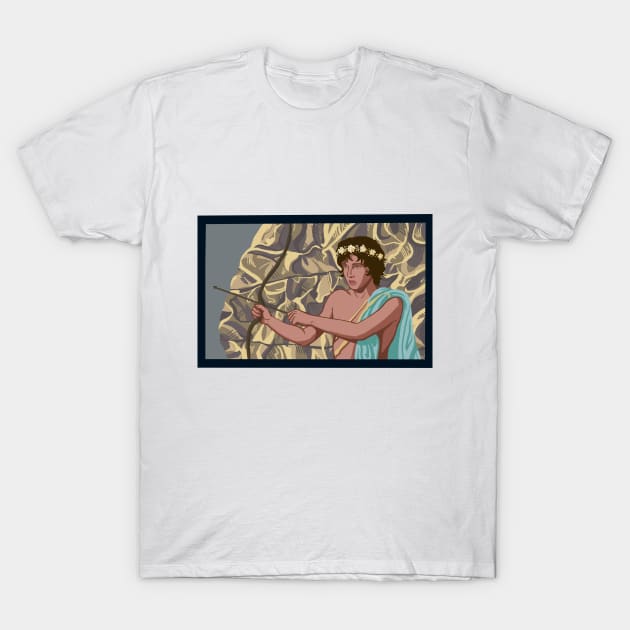 Gitone as Cupid from Fellini's Satyricon T-Shirt by Eva Viñes